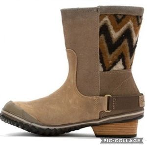 Sorel Slim Shortie chevron blanket Boots